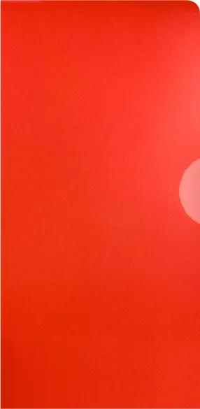 A4クリアホルダー・A4名刺ホルダー付 本体色 赤