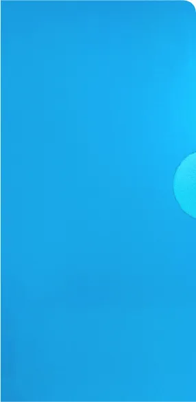 A4クリアホルダー・A4名刺ホルダー付 本体色 青