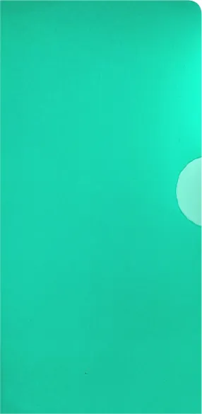 A4クリアホルダー・A4名刺ホルダー付 本体色 緑