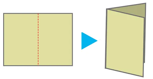 チラシ印刷 折り加工の種類 2つ折り