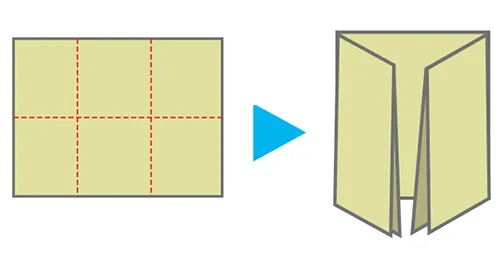 チラシ印刷 折り加工の種類 DM折り