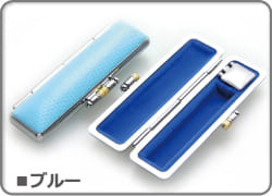 印鑑ケース リザード ブルー