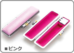 印鑑ケース リザード ピンク