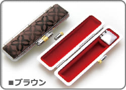 印鑑ケース モノグラム ブラウン