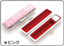 印鑑ケース モノグラム ピンク