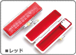 印鑑ケース ニュークロコダイル レッド