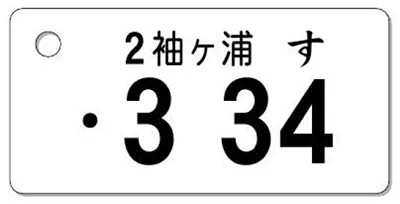 ナンバープレートキーホルダー 表面 自動二輪用 バランス見本 126-250cc