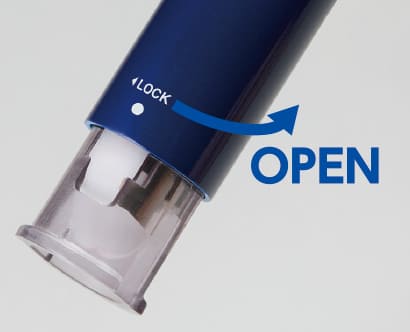 キャップレス6 使わないときも安心の印面ロック!