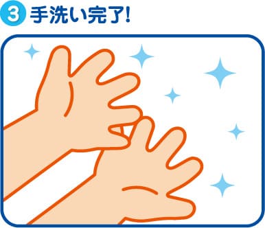 ③手洗い完了!